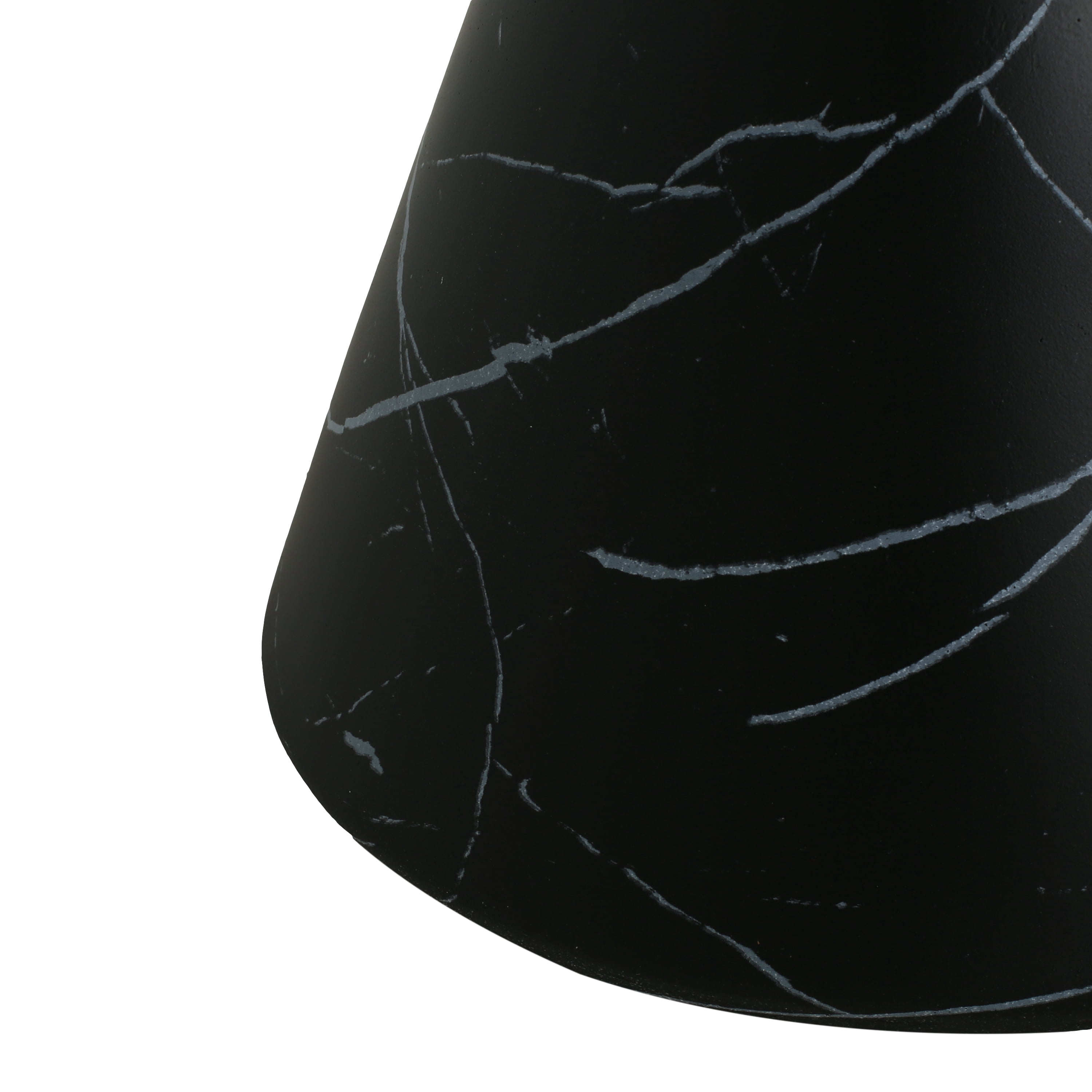 Side End Table, Outdoor Lightweight Concrete Table for Patio Balcony Garden, Black Marble