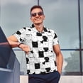 thumbnail image 4 of Balery Doodle Cute Cat Camisa Polo de Hombre con Estampado, de Manga Corta y Tejido Medio, Camisa Tipo Golf Polo-X-Large, 4 of 6