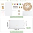 thumbnail image 2 of DIY Purse Knitting Making Kits including Plastic Canvas Sheet Curb Chain Strap Thumb Lock Yarn Needle Stitch Marker Mixed Color 2~33.5x2.7~35.6x0.1cm, 2 of 9