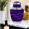 thumbnail image 3 of Purple Urns for Ashes Adult Male/Female - Cremation Urns for Mom - Burial Purple Theme Funeral Urn with Secure Lid - Dad Urn for Ashes Adult Male10inch, Large - 1Pcs, 3 of 6