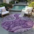 thumbnail image 6 of Addison Rugs Chantille Indoor/Outdoor Transitional Swirl Purple Washable Round Rug, 8' x 8', 6 of 6