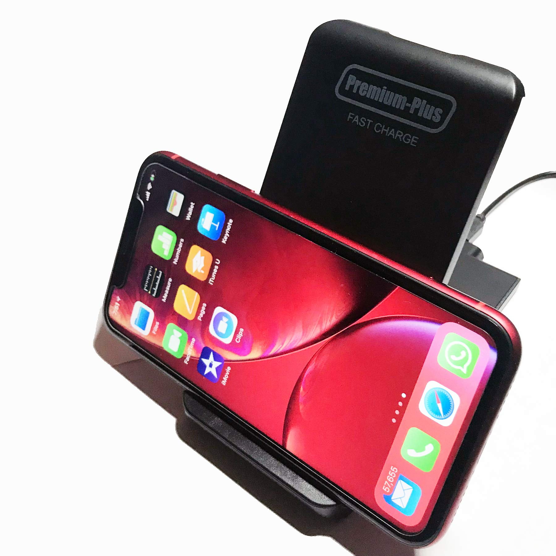 Premium Plus Fast Foldable Wireless Charger 10W Wireless Charging Stand Qi Certified Compatible iPhone XR Xs Max XS X 8 8 Plus Fast Charging Galaxy S10 S9 S9 S8 S8 and More No AC Adapter