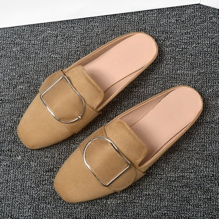 

ZTTD Women s Spring and Autumn New Flat Square Head Casual Shoes