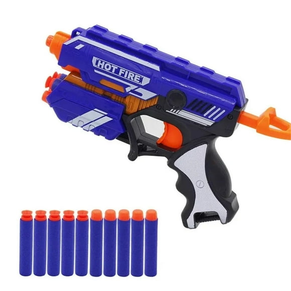 Children's Manual Soft Bullets Toy Gun Kits For Nerf Darts Toy Pistol Gun Long Range Dart Blaster Kids Toys Xmas Gift Blue