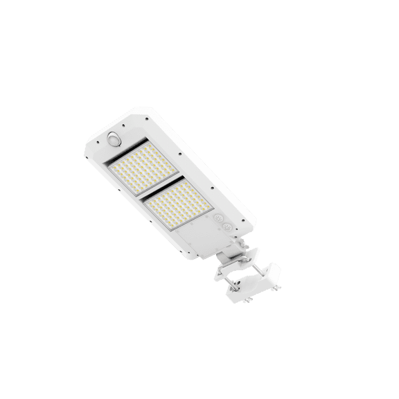 GE Outdoor Security LED Street Light, Adjustable Lights with Motion & Dusk to Dawn Sensor, Solar Light, 5000 Lumens, White