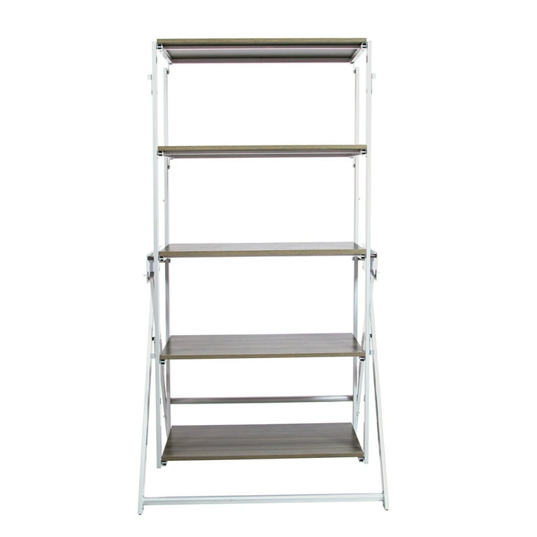 Origami 2 in 1 Multifunctional Storage Shelf To Table Desk Unit, White