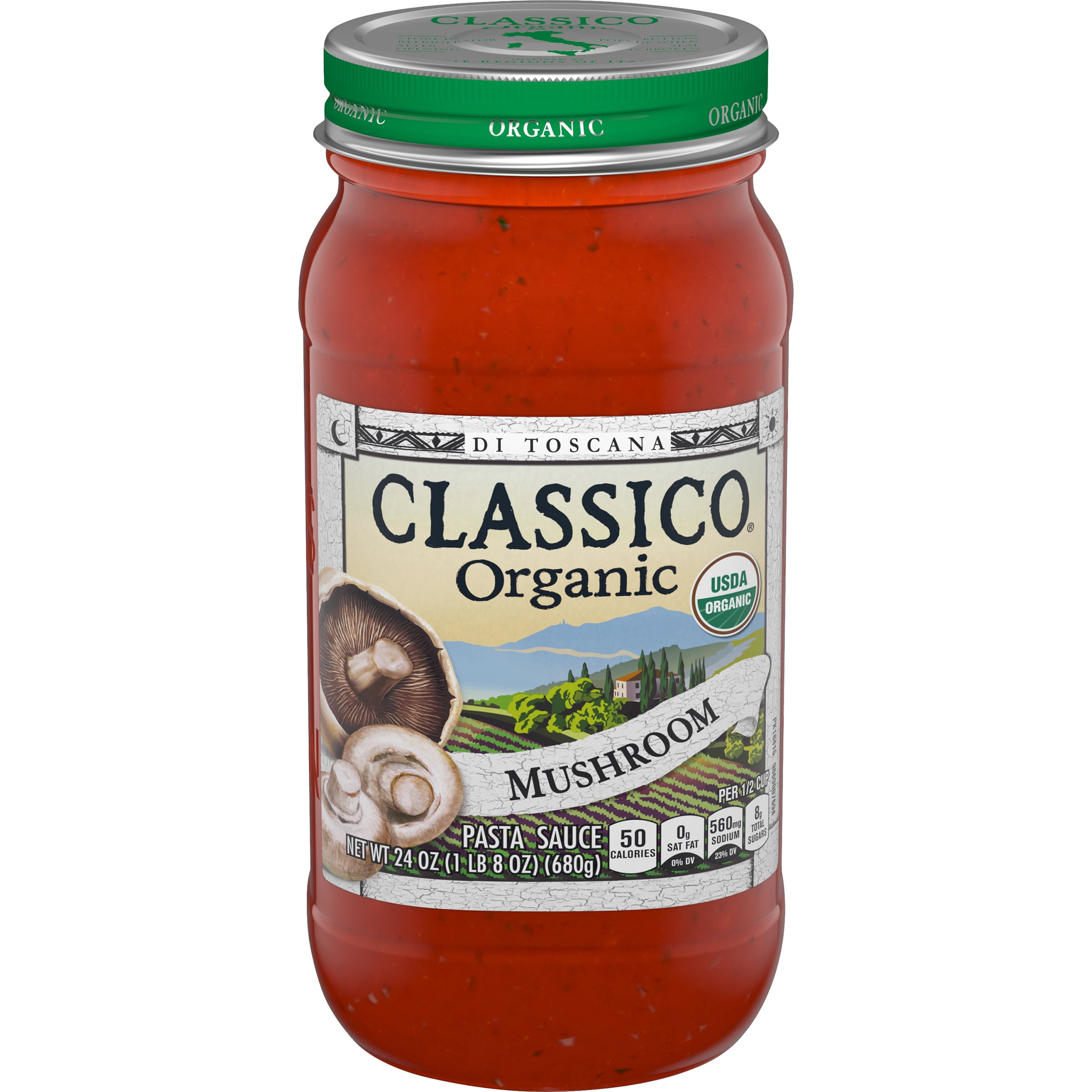 Classico Organic Mushroom Pasta Sauce, 24 oz Jar