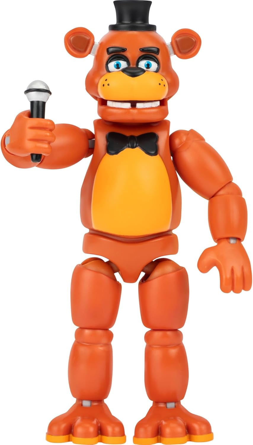 Jazwares Five Nights at Freddys Classic Freddy - 5-Inch Articulated Figure with Jumpscare Feature and Glow-in-The-Dark Eyes