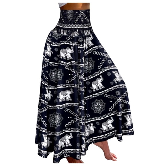 Angala Women's Vintage Floral High Waist Wide Leg Pants Casual Loose Fit Trousers Soft Beautiful Women's Casual Pants