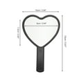thumbnail image 2 of Unique Bargains 1 Pc Heart-shaped Handheld Mirror for Vacation Travel Black Plastic Glass, 2 of 5