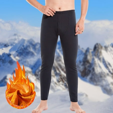 

Mens Winter Warm Fleece Lined Elastic Thermal Long Johns Legging Underwear Pants