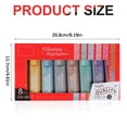 thumbnail image 3 of Tanuke Glitter Highlighter Key Marker Pens 8PC Color Water Based Sparkle Marker Set (5ml) for Office, Study and Art, 3 of 9