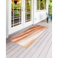 thumbnail image 2 of Ocean Waves Front Door Mat Abstract Gradient Orange Waves Beach Welcome Doormat Indoor Outdoor Entrance Floor Mat Non-Slip Washable Runner Rug for Front Porch Decor 20x47 Inch, 2 of 6