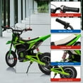 thumbnail image 2 of BeesClover 24V Ride on Motorcycle for Kids,13.6MPH Fast Speed Electric Battery-Powered Off-Road Motocross with 250W Strong Motor, Chain-Driven,Leather Seat,Disc Brake,Air-Filled Tires, 2 of 8