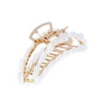 thumbnail image 2 of Time and Tru Women's Gold Tone Metal Claw Clip Set with Faux Pearl Embellishments, 3-Piece, 2 of 4