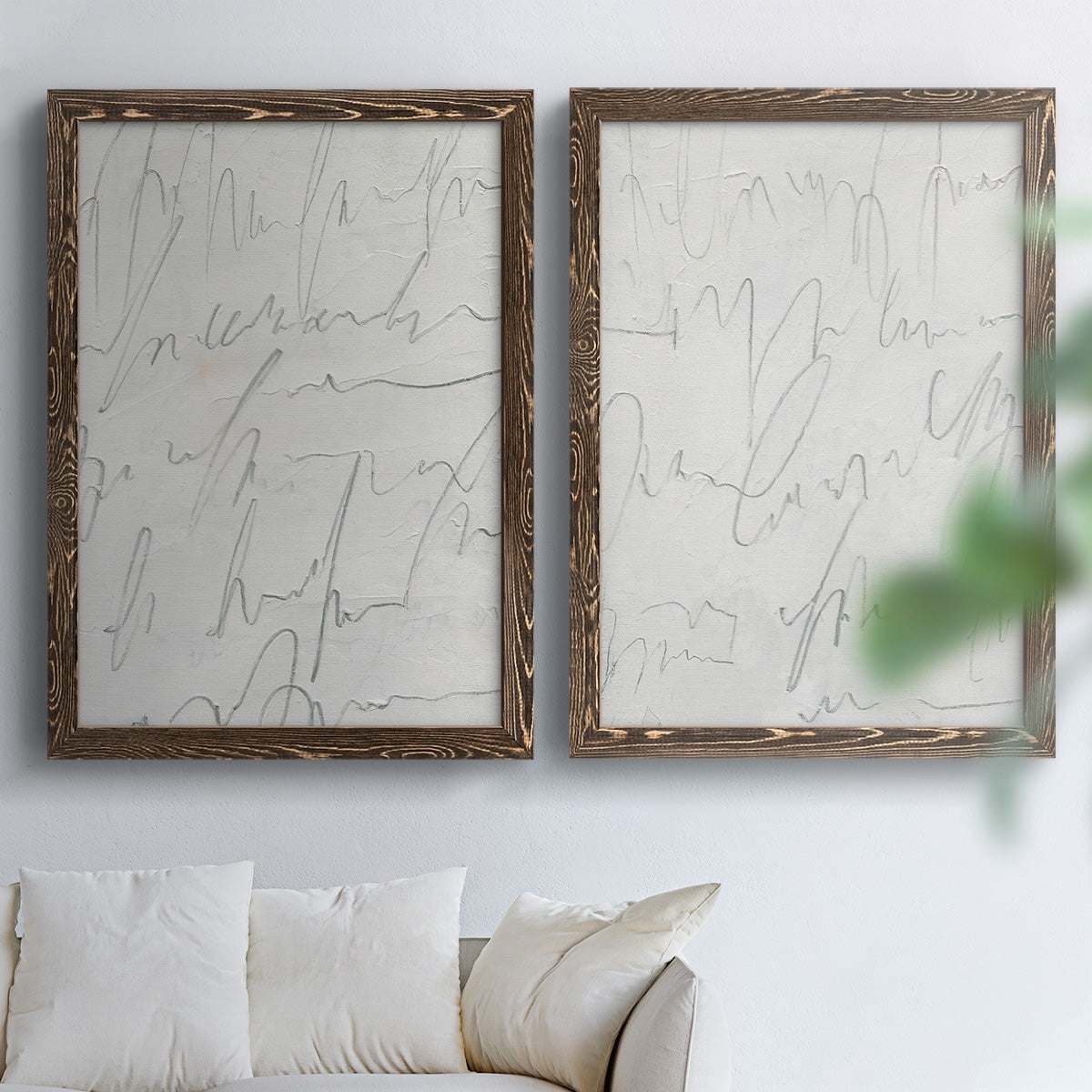 Scrabble I - Premium Framed Canvas 2 Piece Set - Ready to Hang