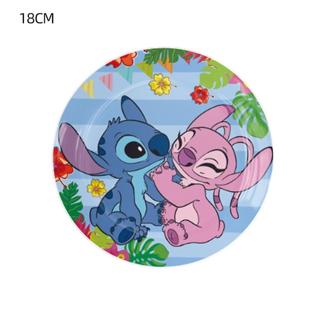 Suministros de fiesta de cumpleaños de Lilo Stitch, plato de papel desechable, pancarta, fondo de globo para niños, decoración de fiesta de cumpleaños, Baby Shower