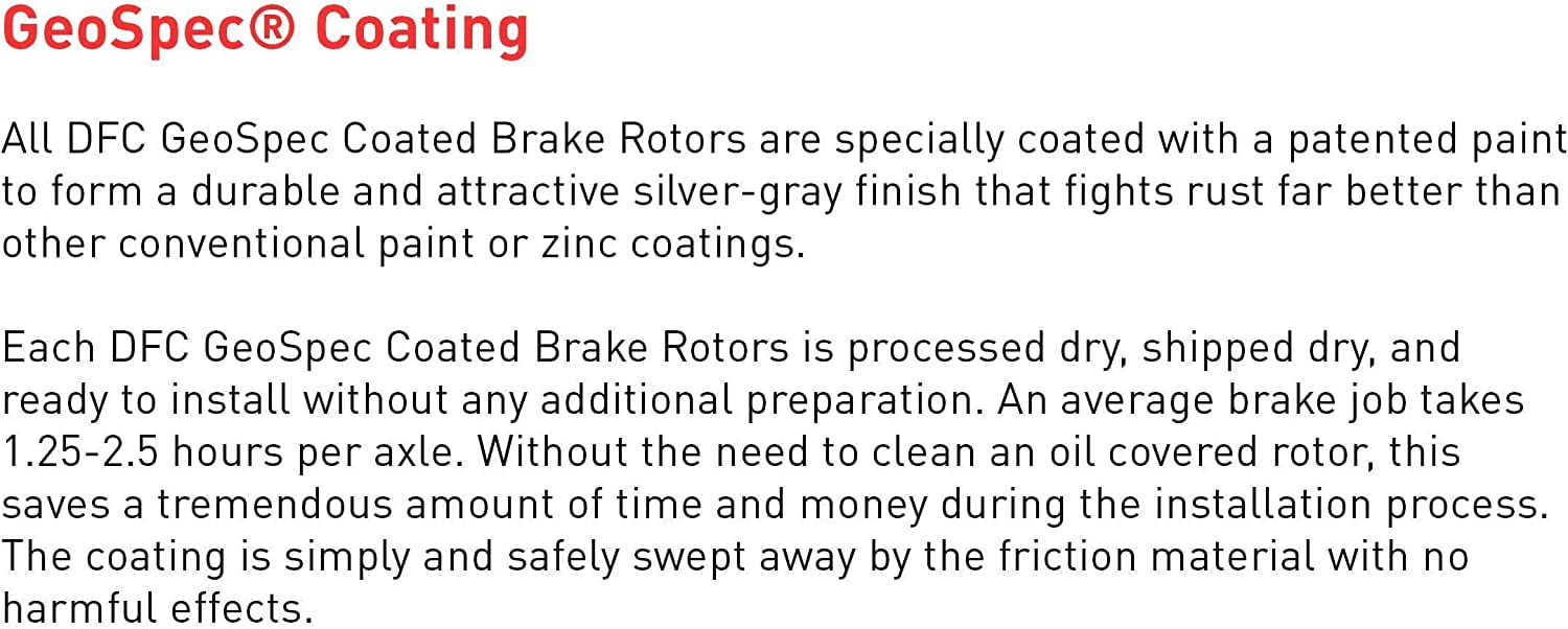 Rear Dynamic Friction Company GEOSPEC Coated Brake Rotor 604-54051 (1) For 2002-2004 Ford Focus