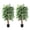 4ft, variant on Set of 2 5ft Artificial Ficus Trees – 756 Lush Leaves, Dual Trunks, Realistic Faux Plants in Black Pots for Indoor or Outdoor Home, Living Room, or Office Decor