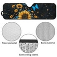 thumbnail image 6 of Uorisanigo Windshield Sun Shade for Jeep Wrangler Rubicon Sahara TJ JK JKU 2 Door & 4 Door Window Sunflower Butterfly Sunvisor Mat, Blocks Sun Rays Heat, Keep Your Car Cooler, 6 of 7