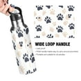 thumbnail image 4 of Yayeee 20oz Double Wall Stainless Steel Water Bottle with Flip Straw, Black Cat Paw, 4 of 7