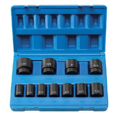 Grey Pneumatic 1311S 1/2" Drive 11 Piece Standard Set - 8 Point