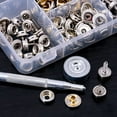thumbnail image 7 of Stainless Steel Marine Grade Canvas and Upholstery Boat Cover Snap Button Fastener Kit with 2Pcs Setting Tool (40 Sets,120 Pieces )- Silver, 7 of 7