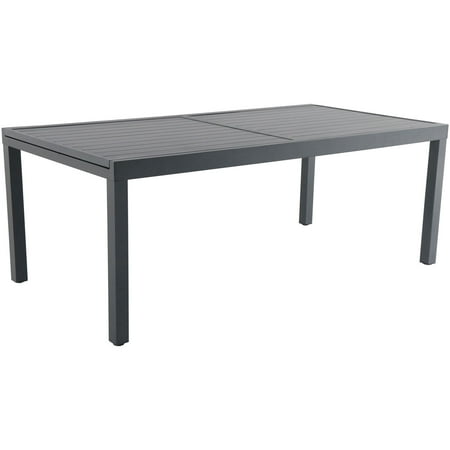 Hanover Naples 11 Pcs Aluminum Outdoor Dining Set, Gray