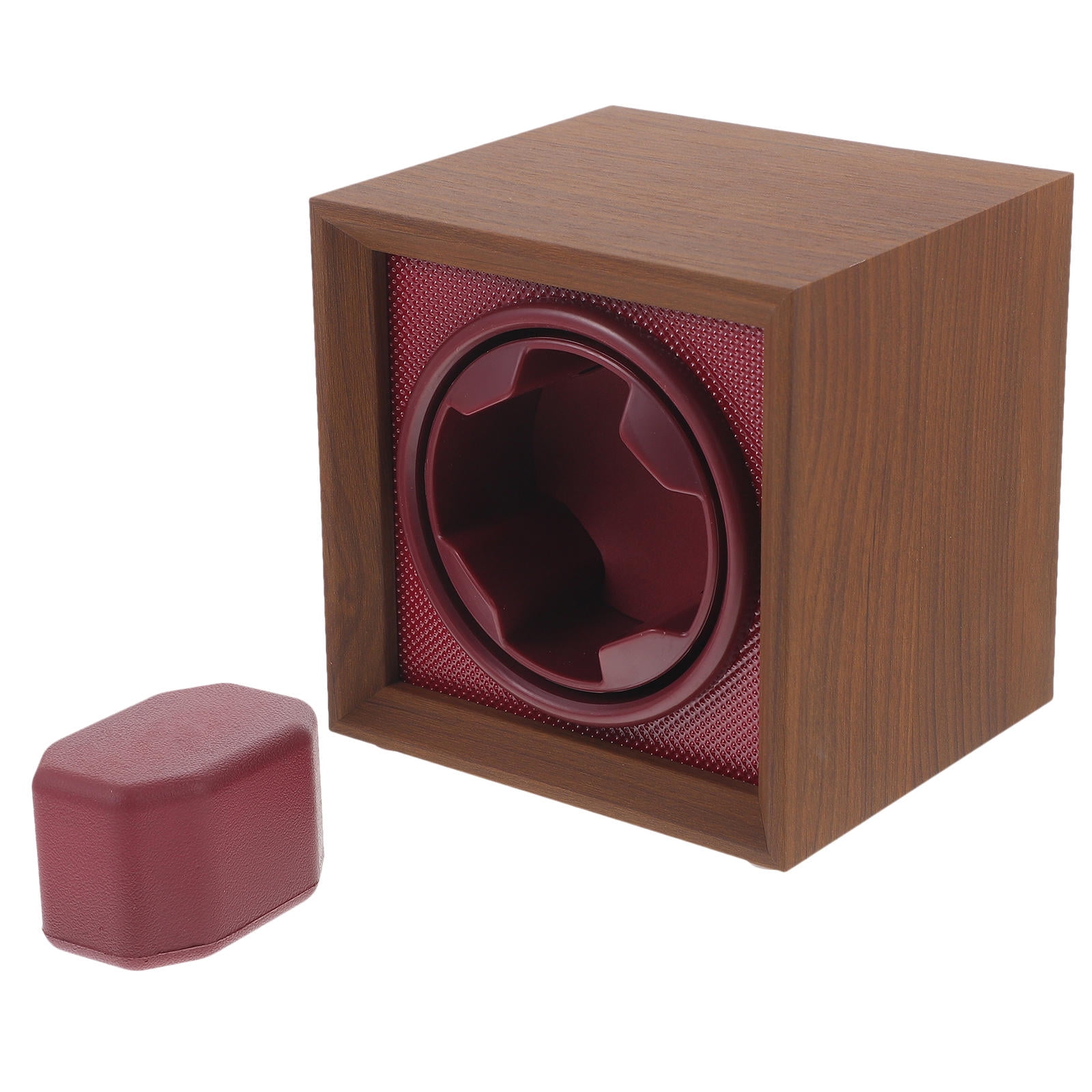 FOMIYES Retro Watch Winder Case, Brown, Durable Wood, Memory Foam, Quiet Motor, Elegant Design