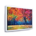 thumbnail image 3 of Designart 'Abstract Vibrant Red Tree In Autumn Landscape' Traditional Framed Canvas Wall Art Print, 3 of 5
