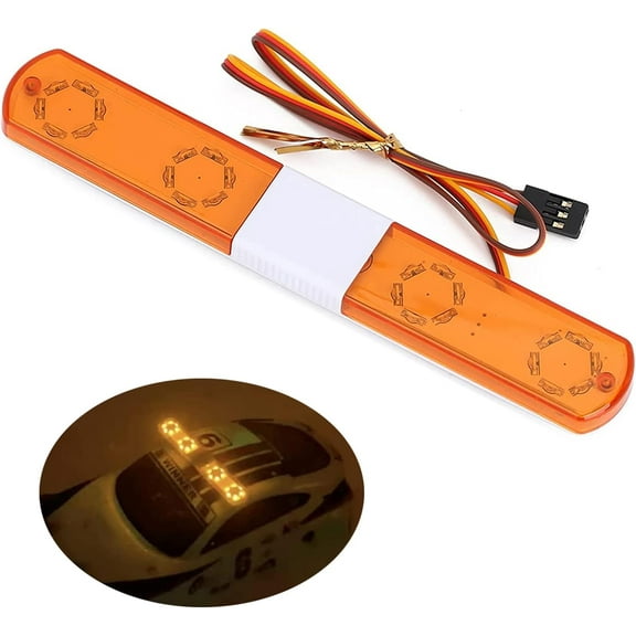 Zhangyh RC Car Alarming Light,Multi-Function LED Police Night Light Bar Flash Lamp for 1/10 1/8 1/12 RC Model Car Vehicles Parts Vehicle Lighting