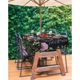 thumbnail image 3 of nqOlkjepod Farmhouse Floral Outdoor Tablecloth with Umbrella Hole & Zipper, Vintage Flower Black Rectangle Table Cover 52x70 Inch, Dining Waterproof Table Cloth Protector for Patio/Party/Picnic, 3 of 7