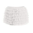 thumbnail image 6 of Women Sexy Ruffle Shorts With Bow Soild Color Party Shorts Short Skirt Low Waist Layered Shorts, 6 of 7