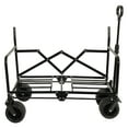 thumbnail image 6 of 3-in-1 Convertible Folding Wagon Cart with 500 LBS Weight Capacity,180 L Heavy Duty Utility Cart with Seat and Storage,with All-Terrain Beach Wheels and Drink Holders for Camping Sports Garden,Black, 6 of 7