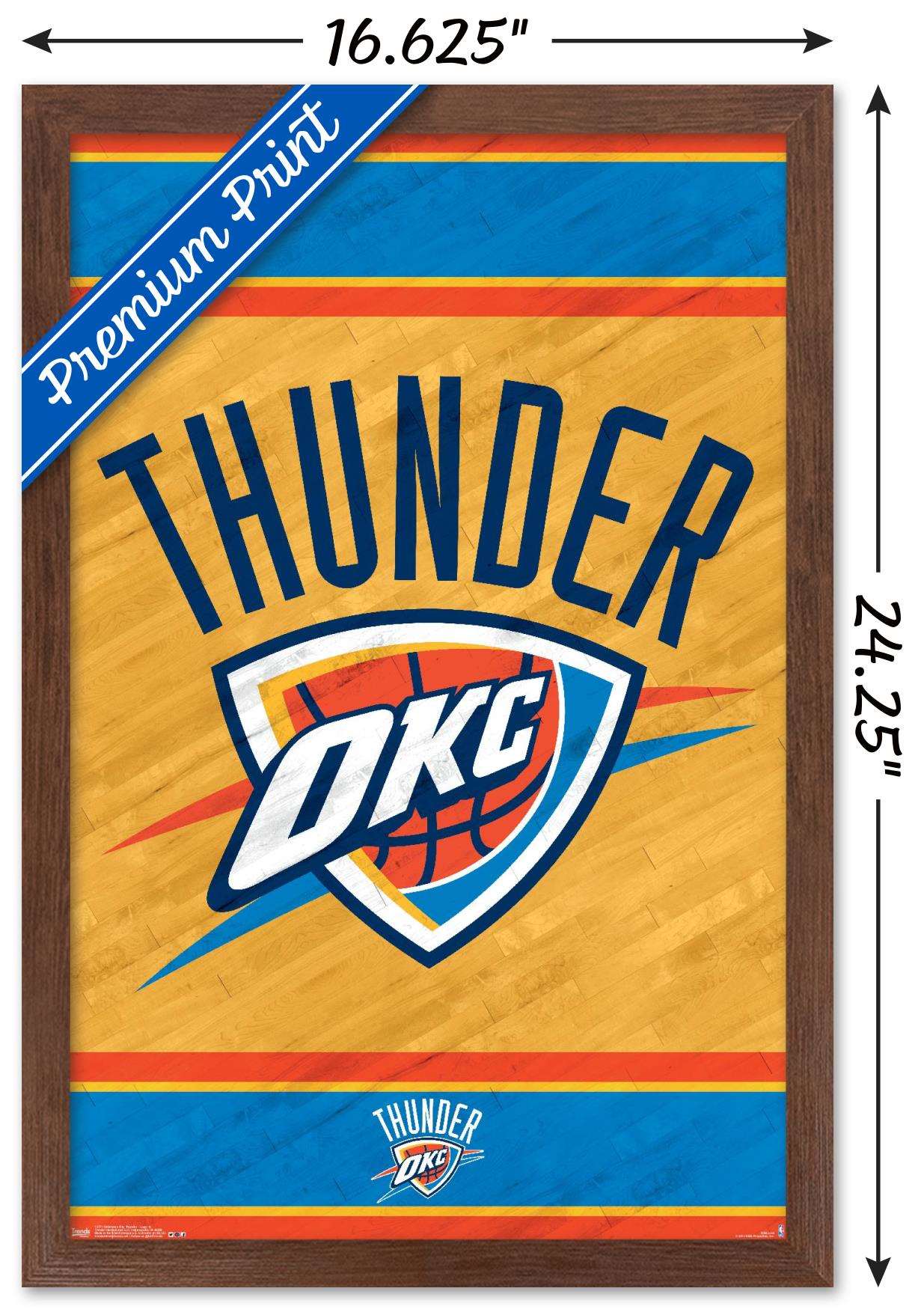 NBA Oklahoma City Thunder - Logo 14 Wall Poster, 14.725" x 22.375", Framed