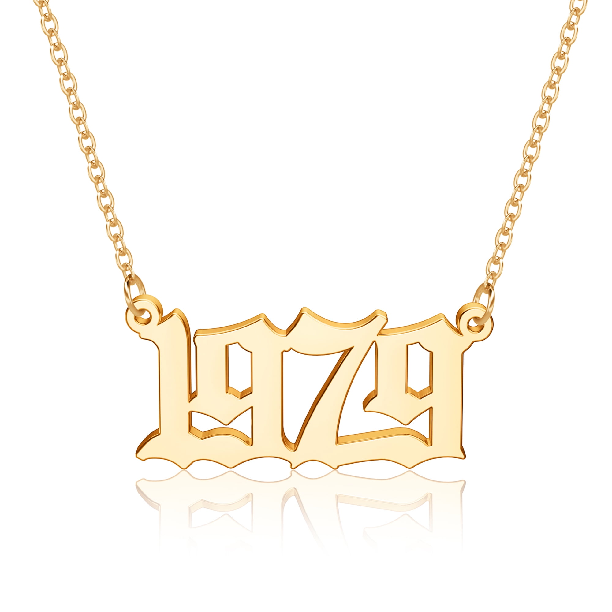 IEFRICH Birth Year Necklace for Women 