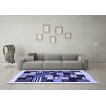 thumbnail image 3 of Ahgly Company Machine Washable Indoor Rectangle Abstract Blue Contemporary Area Rugs, 5' x 7', 3 of 4