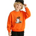 thumbnail image 2 of YunPes Halloween Sweatshirt Boys Girls Baggy Casual Crewneck Tops Funny Ghost Graphic Long Sleeve Pullover for Boys Girls, 2 of 4