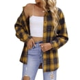 thumbnail image 2 of Fantaslook Plaid Flannel Shirts for Women Oversized Long Sleeve Button Down Shirts Blouses Tops, 2 of 9