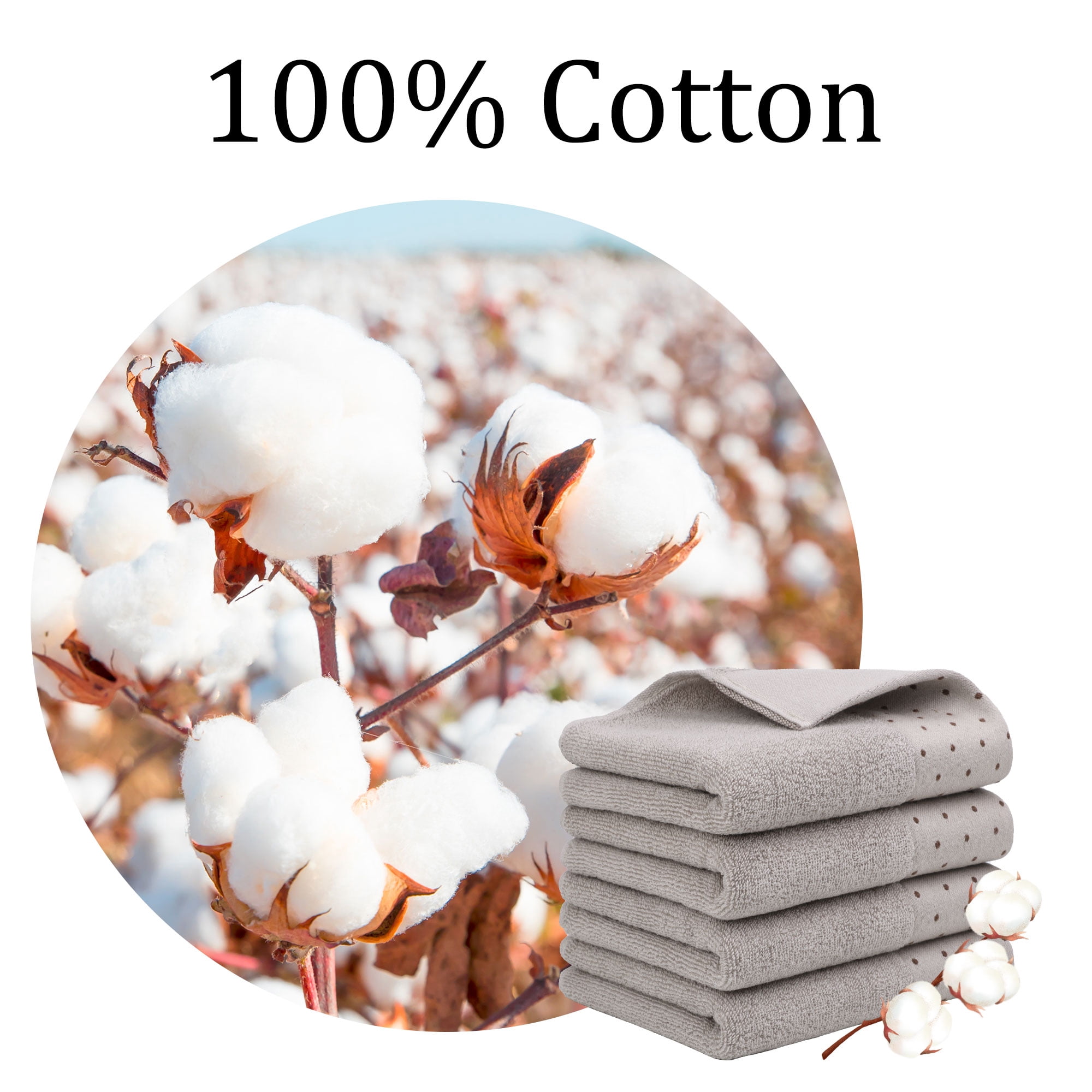 Unique Bargains Cotton 600 GSM Absorbent Hand Towel Set 14" x 30" Bone 4 Pcs