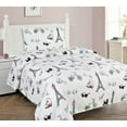 thumbnail image 2 of Kid's sheet set easy wash light weight super soft paris white multi-color fade resistant for boys for girls TWIN size, 2 of 4