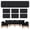 12PCS-BLACK, variant on 12Pcs Outdoor Cushion Covers, Patio Cushion Slipcovers Replacement with Zipper for Outdoor Furniture, Covers Only