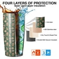 thumbnail image 7 of 20oz Tumblers Green Christmas Gingerbread and Tree Pattern Stainless Steel Vacuum Insulated Double Wall Travel Tumbler Cups Mug with Lid and Straw,Cleaning Brush for Cold & Hot Drinks, 7 of 7