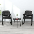 thumbnail image 4 of Costway Waiting Room Chair Set of 2 Upholstered Guest Conference Chair with Armrest Black, 4 of 9