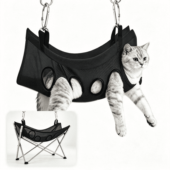 Durable Dog Grooming Hammock Pet Dog Supplies, Adjustable Pet Grooming Table for Nail Trimming, Portable Cat Grooming Hammock for Bathing Home Use