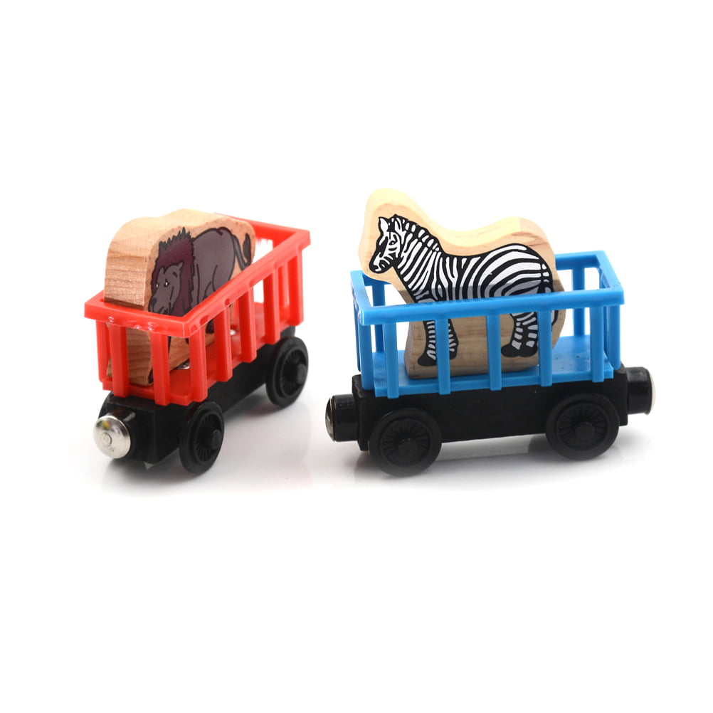 Baby Animals Wooden Trains Model Toy Magnetic Train Kids Education Toys GifR_vi 