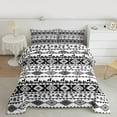 thumbnail image 2 of Castle Fairy Bohemian Aztec 2pcs Bedding Comforter Set,Black White Twin Comforter Sets,Geometric Theme Breathable Bedding Set,Breathable Animal Home Decor,Reversible, 2 of 8