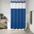 thumbnail image 6 of No Hook Shower Curtain, Pure Navy Blue Shower Curtains for Bathroom with See Through Top Window, Simple Solid Color Waterproof & Washable Bath Curtain Stand Up Stall 36"x72", 6 of 9