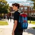 thumbnail image 3 of Hero Web Pattern Backpack Large Capacity Storage Schoolbag with Adjustable Straps for Students Back to School Holiday Gift D, 3 of 5