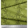 thumbnail image 2 of Soimoi Green polyester Crepe Fabric Dot & Wreath Hand Drawn Print Fabric by the Yard 42 Inch Wide, 2 of 3